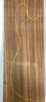 Body Paulownia, 2-tlg., Choco, 1155x204x49mm Einzelstück #009